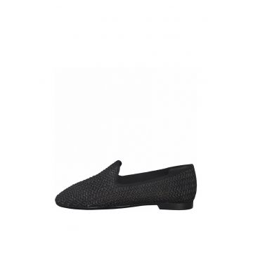 Pantofi loafer din plasa cu aspect impletit