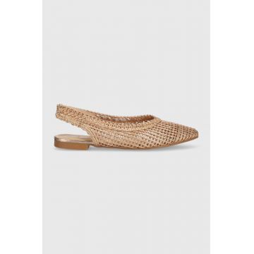 Answear Lab balerini culoarea auriu, cu toc deschis