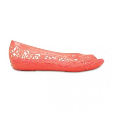 Balerini Crocs Isabella Jelly Flat Rosu - Coral