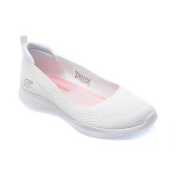 Balerini SKECHERS albi, MICROBURST 2.0, din material textil