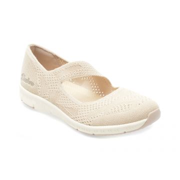 Balerini SKECHERS bej, BE-COOL, din material textil