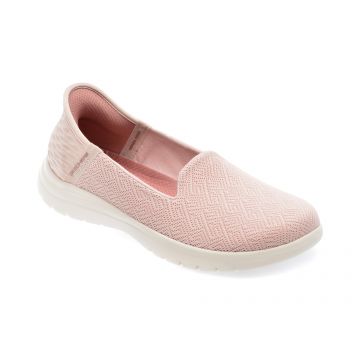 Balerini SKECHERS roz, ON-THE-GO FLEX, din material textil