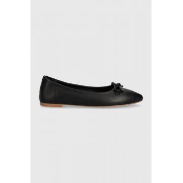 Charles Footwear balerini de piele Anastasija culoarea negru, Anastasija.Ballerina.B