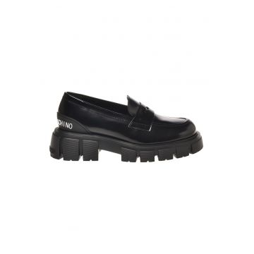 Pantofi loafer de piele cu logo