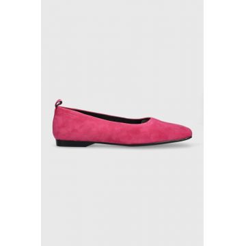 Vagabond Shoemakers balerini din piele intoarsa DELIA culoarea roz, 5307.240.46