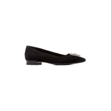 Geox balerini din piele intoarsa D CHARYSSA A culoarea negru, D369BA00021C9999