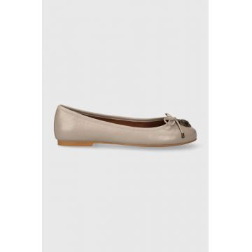 Kurt Geiger London balerini de piele Eagle Ballerina culoarea bej 9790669109