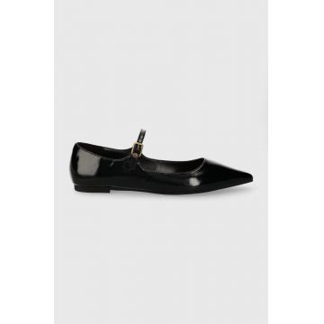 Kurt Geiger London balerini de piele Regent Flat Mary Jane culoarea negru, 1277400309
