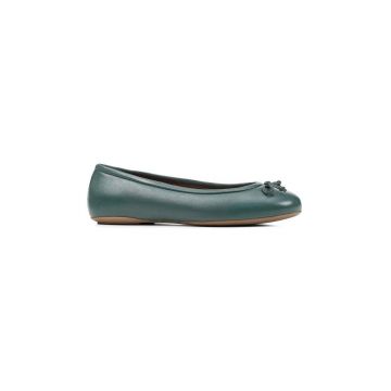 Geox balerini de piele D PALMARIA culoarea verde, D25MUB 000TU C3014