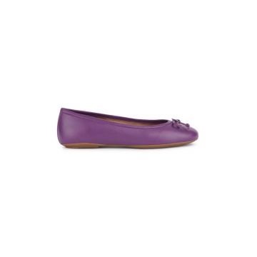 Geox balerini de piele D PALMARIA culoarea violet, D25MUB 000TU C8000