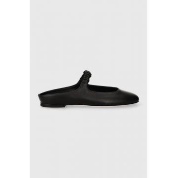 AGL slapi de piele CHER femei, culoarea negru, D834032PCSOFTY0000