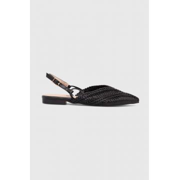 Answear Lab balerini culoarea negru, cu toc deschis