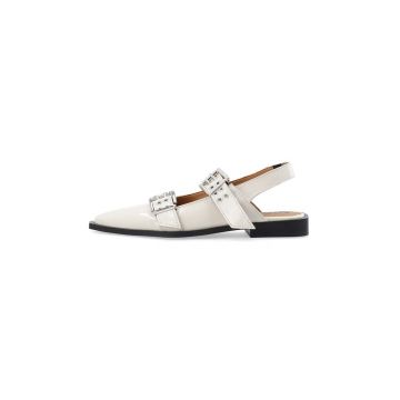 Bianco balerini de piele BIAVICTORIA culoarea alb, cu toc deschis, 11251612