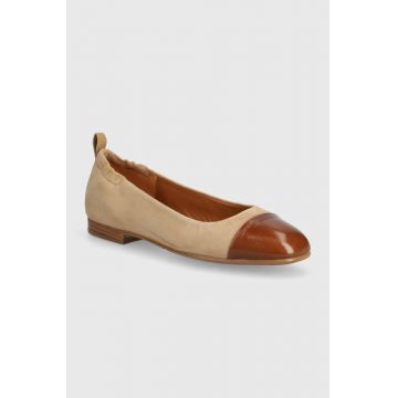 Billi Bi balerini de piele culoarea bej, A6032