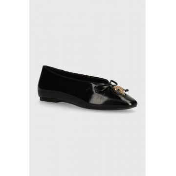 Kurt Geiger London balerini de piele Sloane Eagle Ballerina culoarea negru, 2657700309
