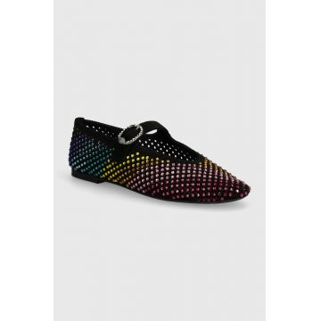 Kurt Geiger London balerini din piele intoarsa Mayfair Ballet Flat culoarea negru, 2656305209