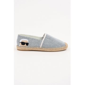 Espadrila din bumbac cu logo