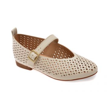 Balerini CLARKS bej, FAWNA JANE, din piele naturala