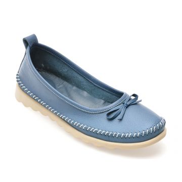 Balerini GRYXX albastri, EV2815, din piele naturala