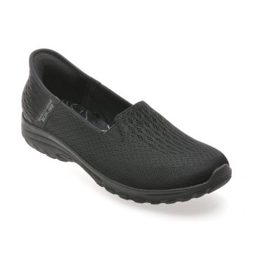 Balerini SKECHERS negri, REGGAE FEST 2.0, din material textil