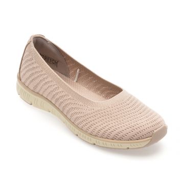 Balerini SKECHERS nude, BE-COOL, din material textil