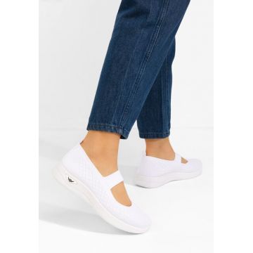 Pantofi casual damă Wonda albi