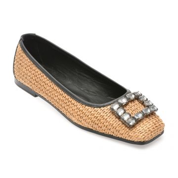 Balerini EPICA negri, 97574, din material textil