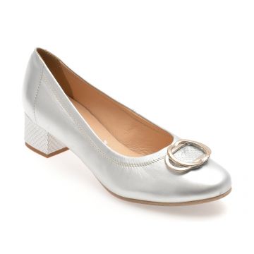 Balerini IMAGE argintii, 6415, din piele naturala Balerini IMAGE argintii, 6415, din piele naturala