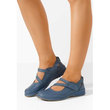 Balerini piele Catherina albastri