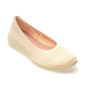 Balerini SKECHERS bej, ARYA, din material textil