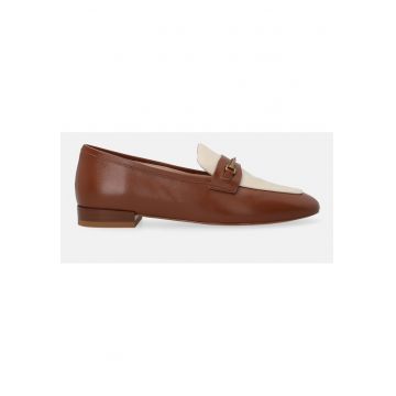 Loafer din piele cu detalii metalice