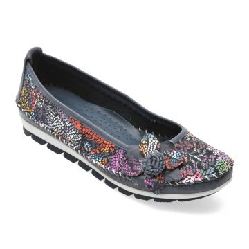 Balerini FLAVIA PASSINI albastri, 127, din piele naturala