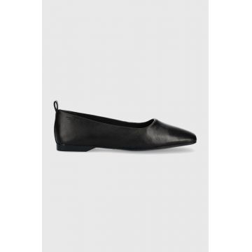 Vagabond Shoemakers balerini de piele Delia culoarea negru,