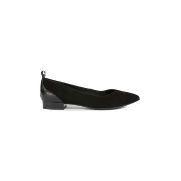 Geox balerini de piele D CHARYSSA A culoarea negru, D269BA-02140-C9999