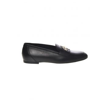 Pantofi loafer din piele cu logo metalic