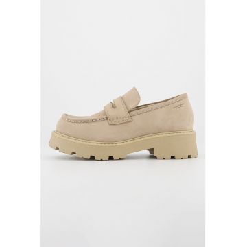 Pantofi loafer din piele nabuc