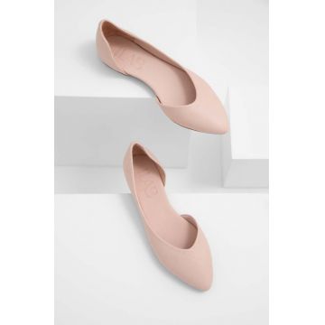 Answear Lab balerini de piele culoarea bej