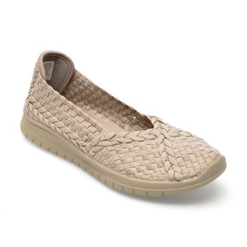 Balerini SKECHERS gri, PUREFLEX3, din piele ecologica