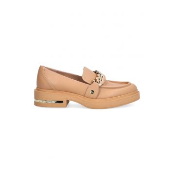 Pantofi loafer cu lant decorativ